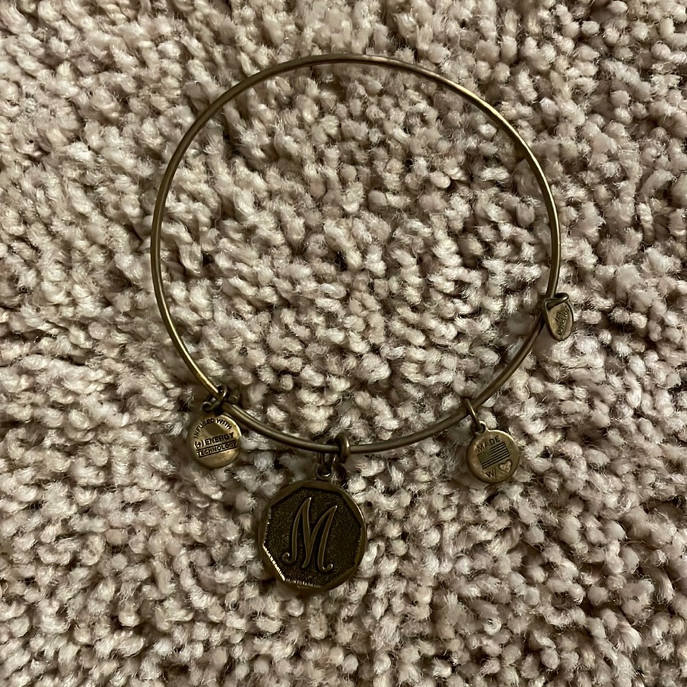 “M” Alex and ani bracelet